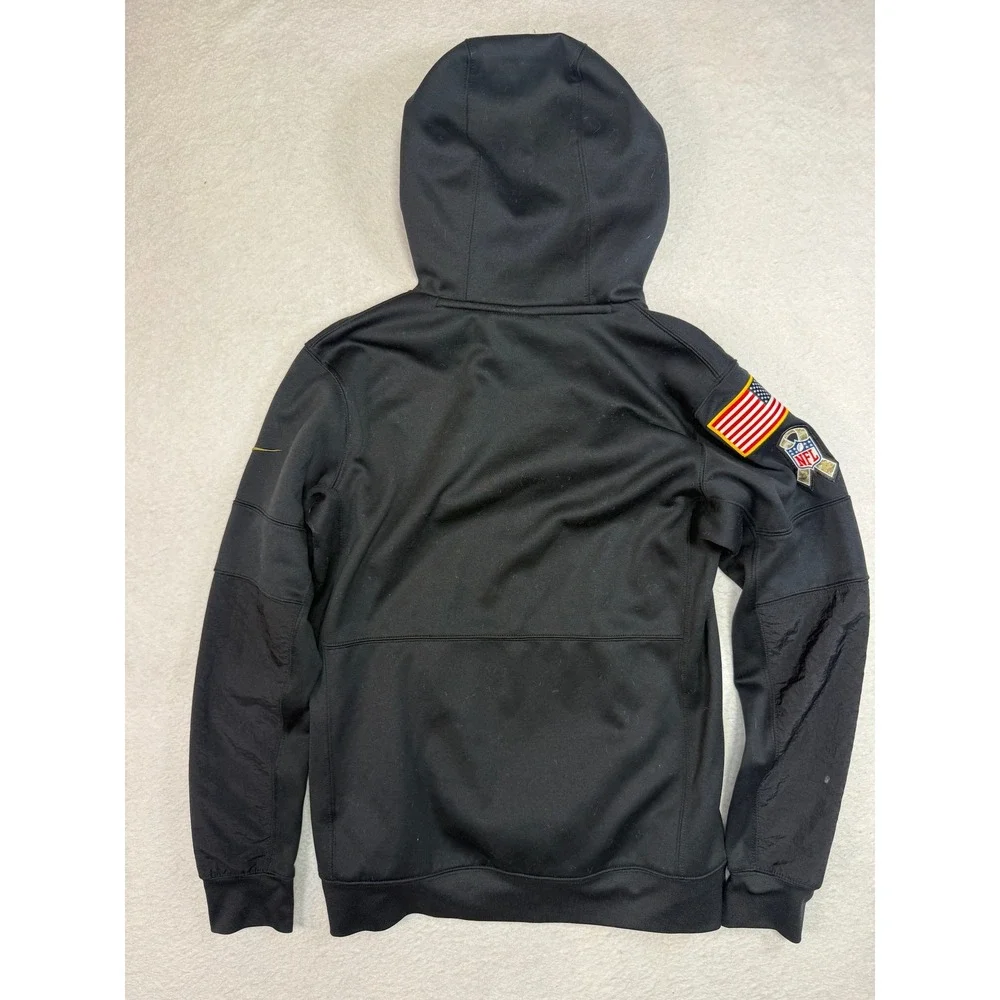 Nike Baltimore Ravens Salute to Service Hoodie Black Mens Small NFL Dri-FIT